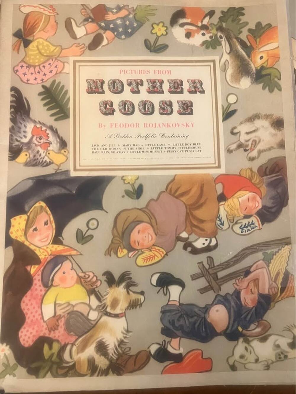 Mother Goose Portfolio Contains 8 Vintage Prints